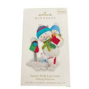 HALLMARK 2010 MAKING MEMORIES SANTA'S WISH LIST LETTER # 3 SERIES ORNAMENT